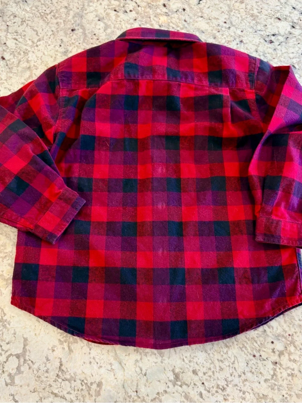 GAP Kids Red & Black Plaid Button-Down Shirt
